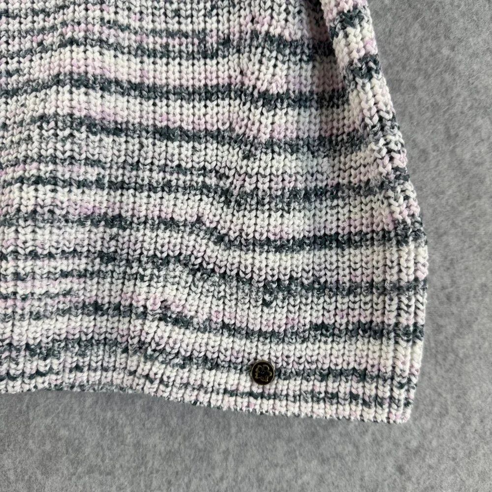 Ted Baker Aspel Puff Sleeve Marled Knit Sweater Tie Back Women Size 5‎ US 12 NWT